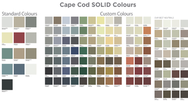 Cape Cod colour selector