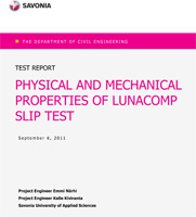 Lunacomp - Slip-Resistant Properties Test Results