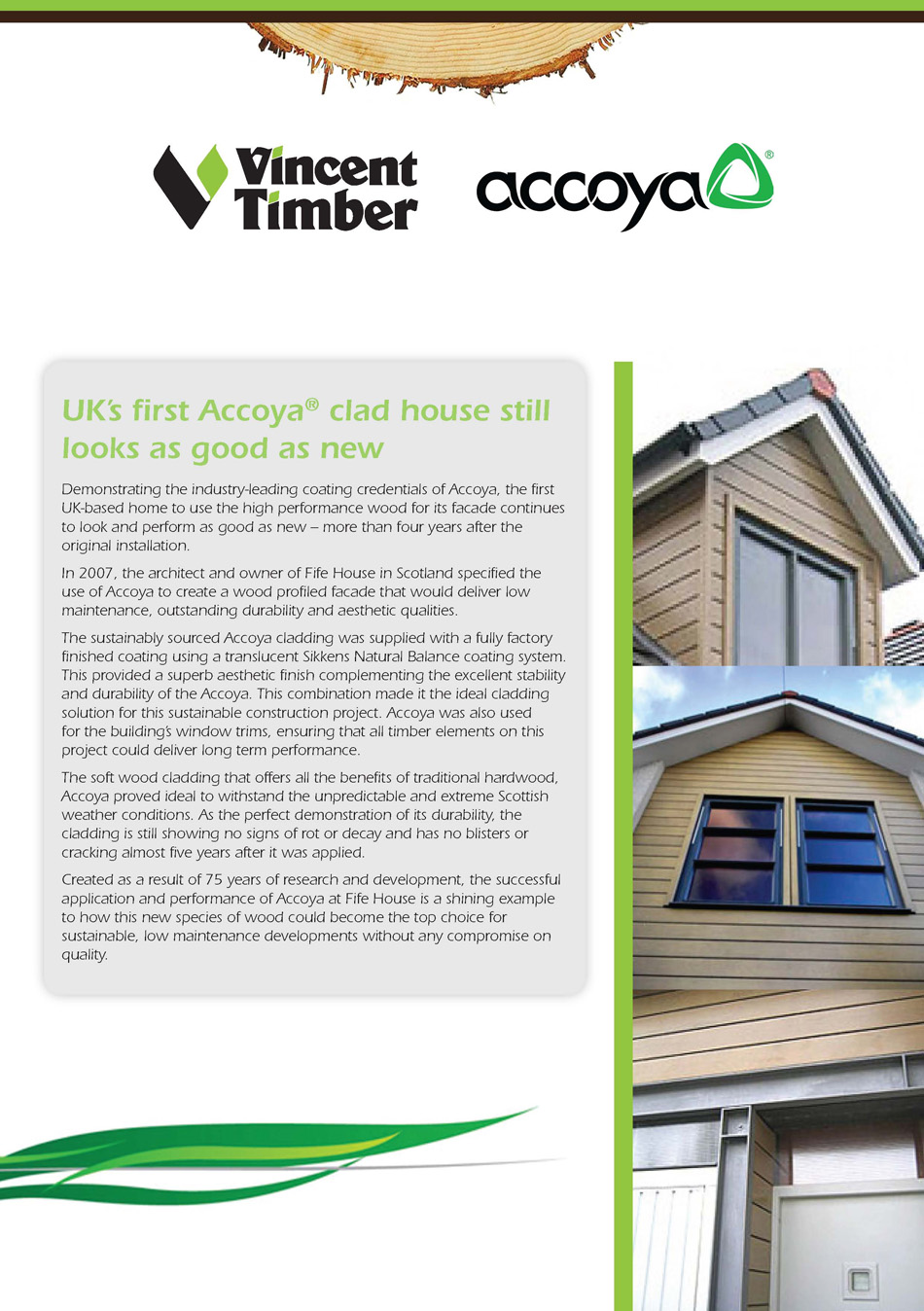 First UK Accoya Cladded House still looks as good as new