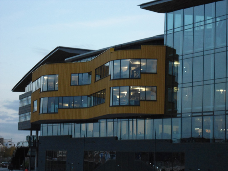 Cape Cod Cladding - Batten on Board style  Mustard Yellow - Newport University