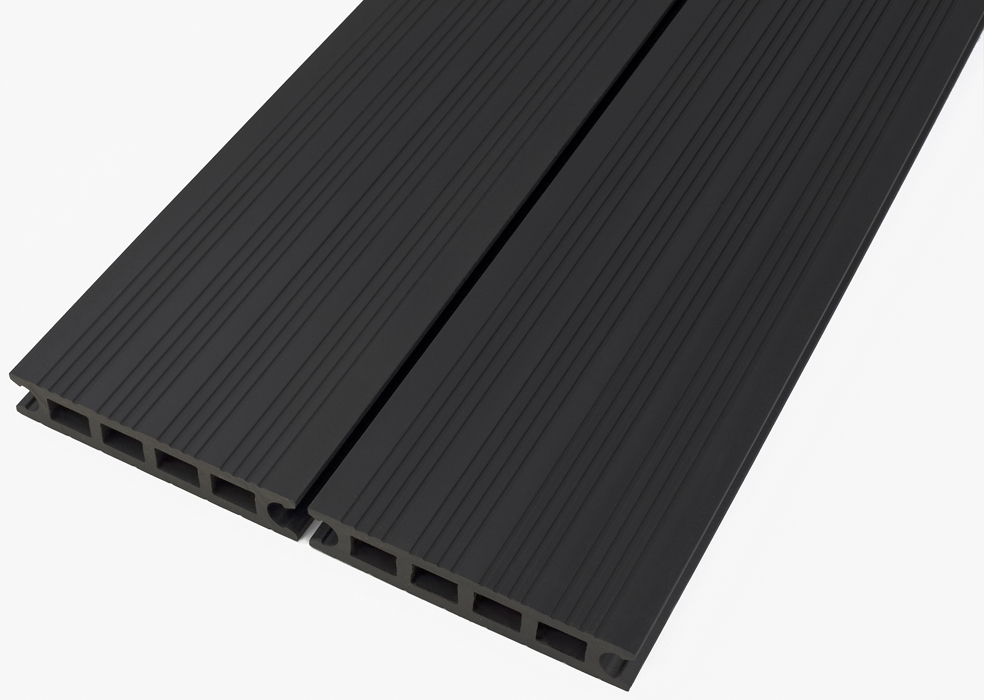 2 Black Luna Comp Antislip Decking Boards