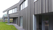 Cape Cod Cladding. 3 Grey Colour House. Profile: ex 150mm Euro Channel. Colours: CCS72218, CCS72217 & CCS72216